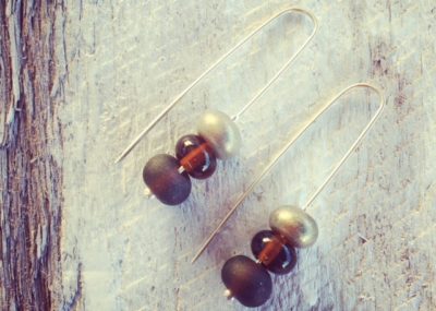 recycled glass earrings