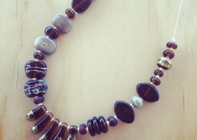 Recycled glass necklace