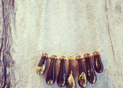 recycled glass necklace