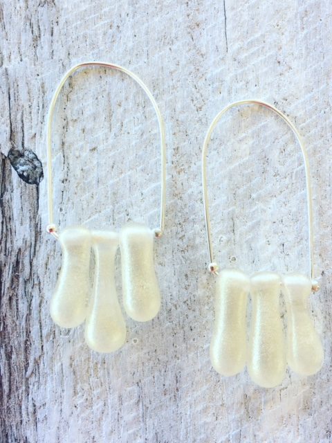 recycled glass earrings