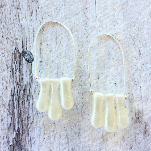 recycled glass earrings