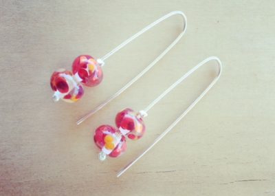 recycled glass earrings