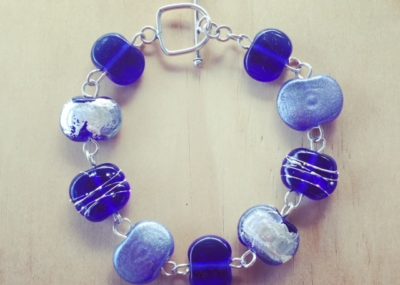 recycled glass bracelet
