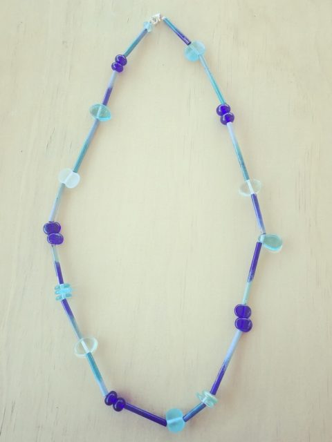 recycled glass necklace