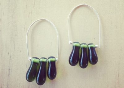 recycled glass earrings