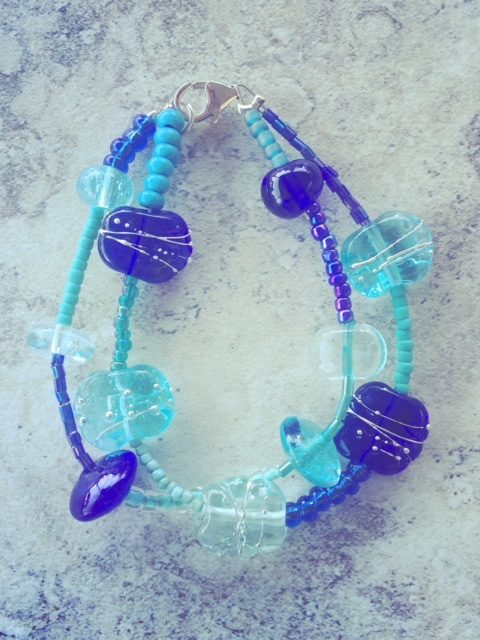 recycled glass bracelet