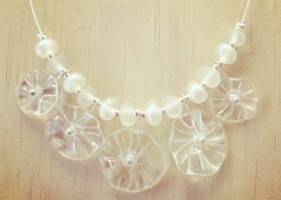 recycled glass necklace