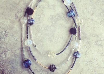 recycled glass necklace