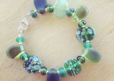 recycled glass bracelet