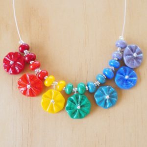 chakra flower necklace