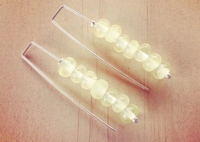 yellow glass earrings