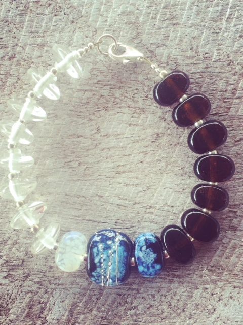 recycled glass bracelet