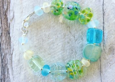 recycled glass bracelet
