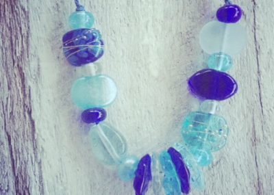 recycled glass necklace