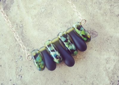 recycled glass necklace