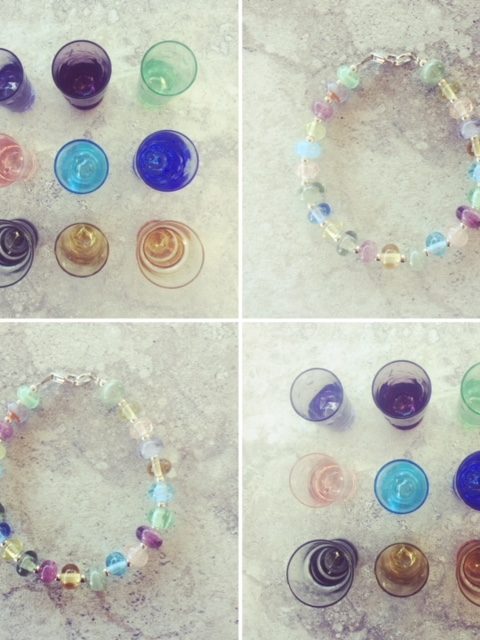 recycled glass bracelet