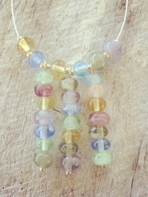 recycled glass necklace