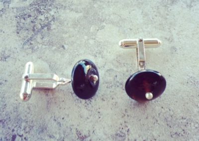 recycled glass cufflinks