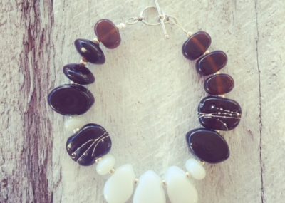 recycled glass bracelet