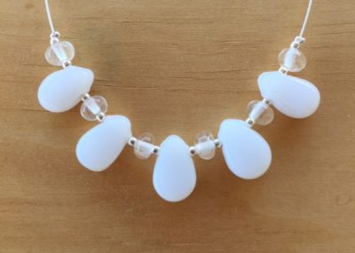milk glass necklace