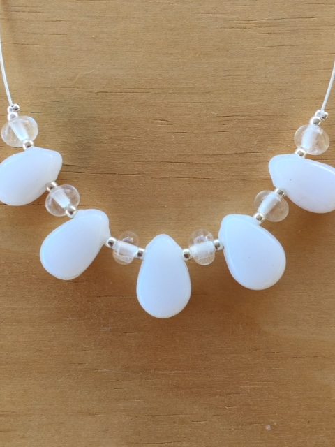milk glass necklace