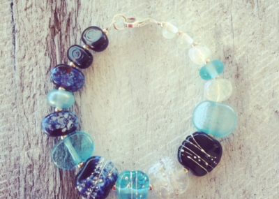 recycled glass bracelet