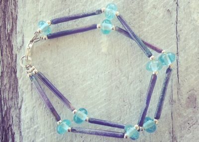recycled glass bracelet