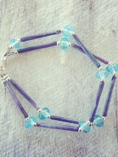 recycled glass bracelet