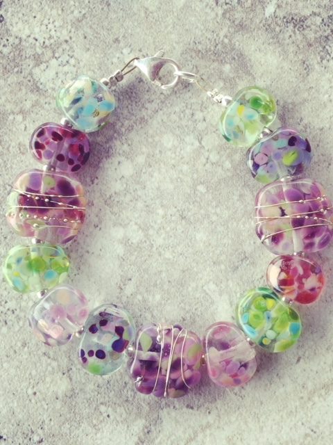 recycled glass bracelet