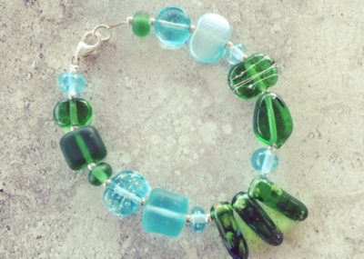 recycled glass bracelet