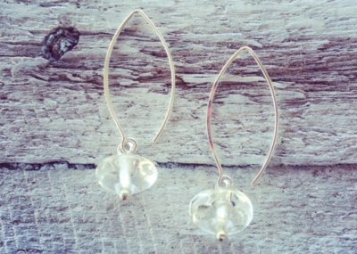 recycled glass earrings