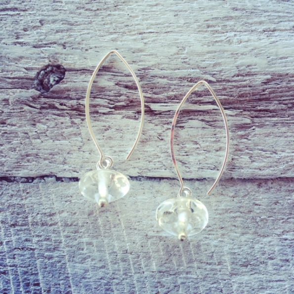 recycled glass earrings