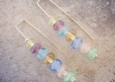 recycled glass earrings