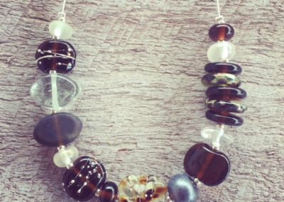 recycled glass necklace