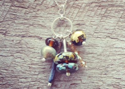 recycled glass necklace