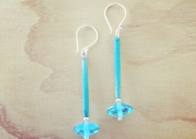 recycled glass earrings