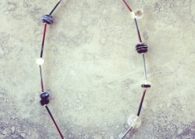 recycled glass necklace