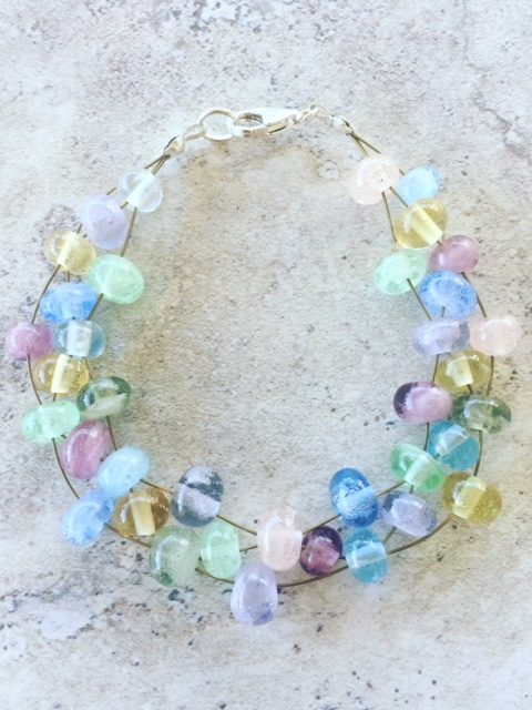 recycled glass bracelet
