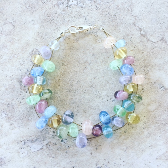 recycled glass bracelet