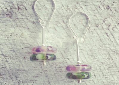 recycled glass earrings