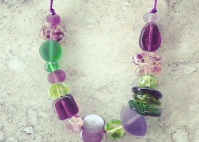 recycled glass necklace