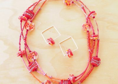long red bead necklace