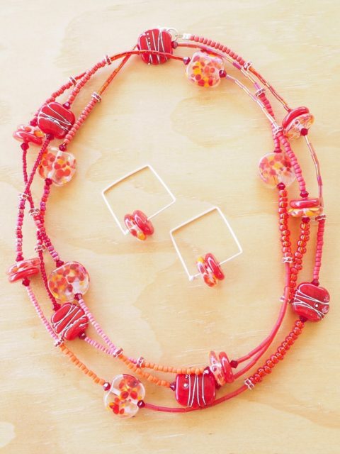 long red bead necklace