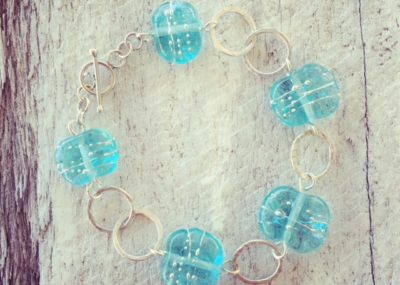 recycled glass bracelet