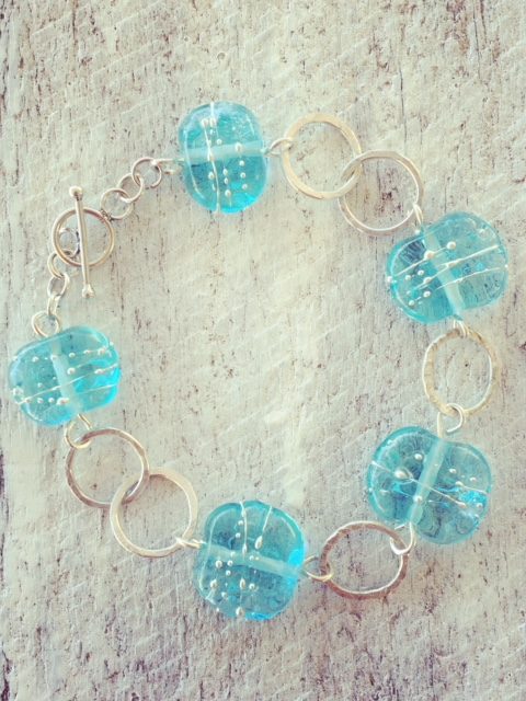 recycled glass bracelet