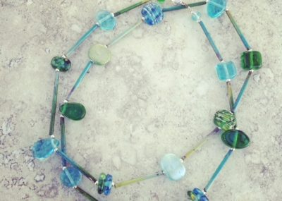 recycled glass necklace