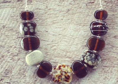 recycled glass necklace