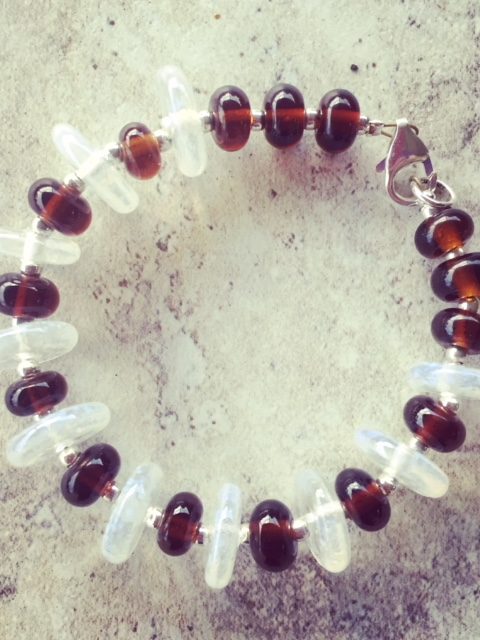 recycled glass bracelet