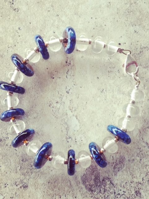 recycled glass bracelet