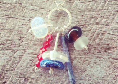 recycled glass pendant necklace